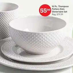 Kitchen Stuff Plus 16 Pc. Thompson Pottery Dots Dinnerware Set offer