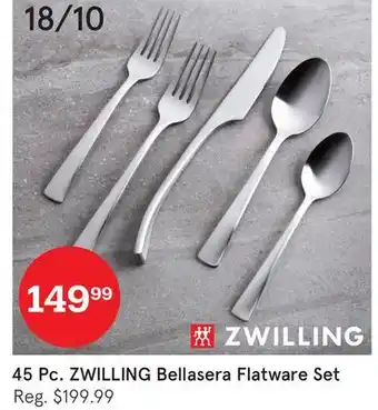 Kitchen Stuff Plus 45 Pc. ZWILLING Bellasera Flatware Set offer