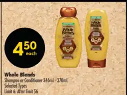Shoppers Drug Mart Whole Blends Shampoo or Conditioner 346mL-370mL offer
