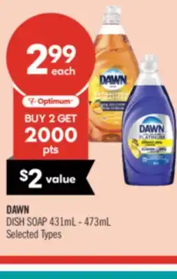 Shoppers Drug Mart DAWN DISH SOAP offer