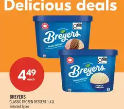 Shoppers Drug Mart BREYERS CLASSIC FROZEN DESSERT offer