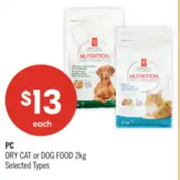 Shoppers Drug Mart PC DRY CAT or DOG FOOD offer