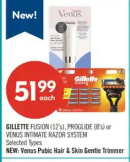 Shoppers Drug Mart VENUS INTIMATE RAZOR SYSTEM offer