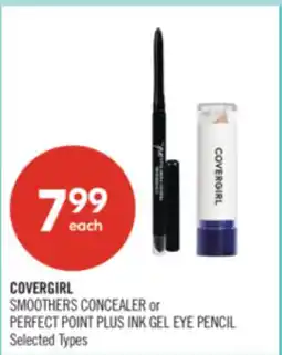 Shoppers Drug Mart COVERGIRL SMOOTHERS CONCEALER or PERFECT POINT PLUS INK GEL EYE PENCIL offer