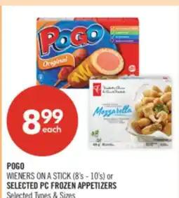 Shoppers Drug Mart POGO WIENERS ON A STICK (8'5 - 10s) or SELECTED PC FROZEN APPETIZER! offer