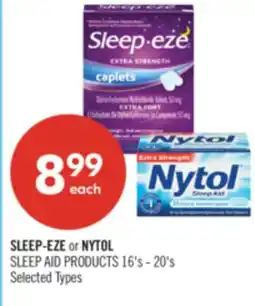 Shoppers Drug Mart SLEEP-EZE or NYTOL SLEEP AID PRODUCTS offer