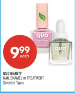 Shoppers Drug Mart QUO BEAUTY NAIL ENAMEL or TREATMENT offer