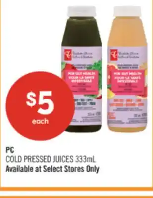 Shoppers Drug Mart PC COLD PRESSED JUICES offer