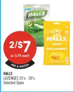 Shoppers Drug Mart HALLS LOZENGES offer