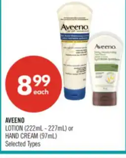 Shoppers Drug Mart AVEENO LOTION (222mL - 227mL) or HAND CREAM (97mL) offer