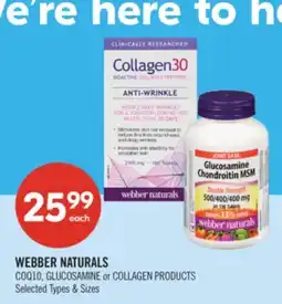 Shoppers Drug Mart WEBBER NATURALS COQ10, GLUCOSAMINE or COLLAGEN PRODUCTS offer