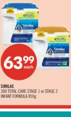 Shoppers Drug Mart SIMILAC 360 TOTAL CARE STAGE 1 or STAGE 2 INFANT FORMULA offer