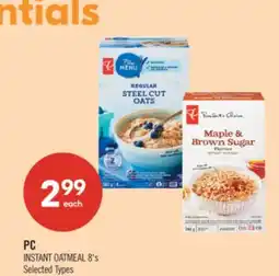 Shoppers Drug Mart PC INSTANT OATMEAL 8's offer