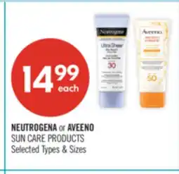 Shoppers Drug Mart NEUTROGENA OR AVEENO SUN CARE PRODUCTS offer