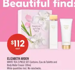Shoppers Drug Mart ELIZABETH ARDEN WHITE TEA 2-PIECE SET Contains: Eau de Toilette and Body Water Cream offer