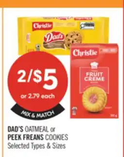 Shoppers Drug Mart DAD'S OATMEAL or PEEK FREANS COOKIES offer
