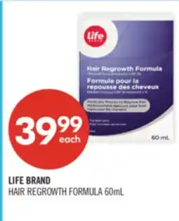 Shoppers Drug Mart LIFE BRAND HAIR REGROWTH FORMULA offer