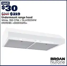 RONA Undermount range hood offer