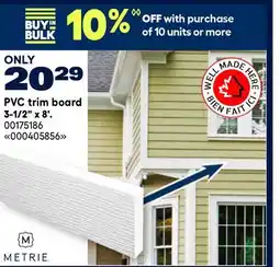 RONA METRIE PVC trim board 3-1/2 x 8' offer