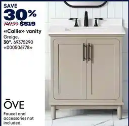 RONA OVE vanity Greige. 30 offer
