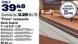 RONA TimberTech Prime composite deck board 1 x 5-1/2 x 12' offer