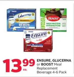 Rexall ENSURE, GLUCERNA or BOOST Meal Replacement Beverage offer