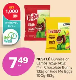Rexall NESTLÉ Bunnies or Lambs 125g-145g, Mini Chocolate Bunny 132g or Hide Me Eggs 100g-153g offer
