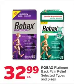 Rexall ROBAX Platinum Back Pain Relief offer