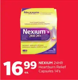 Rexall NEXIUM 24HR Heartburn Relief Capsules 14' s offer