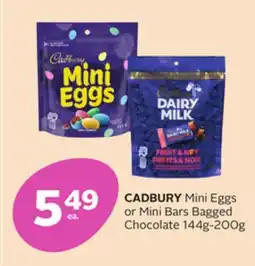 Rexall CADBURY Mini Eggs or Mini Bars Bagged Chocolate offer