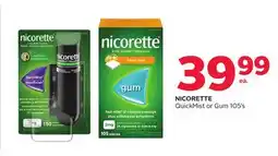 Rexall NICORETTE QuickMist or Gum offer
