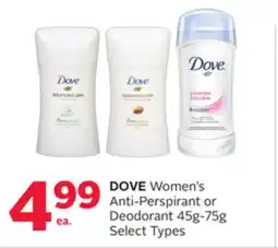 Rexall DOVE Women's Anti-Perspirant or Deodorant offer