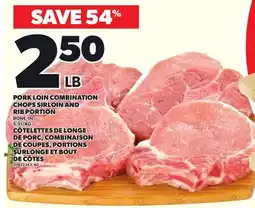 Independent City Market PORK LOIN COMBINATION CHOPS SIRLOIN AND RIB PORTION offer