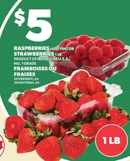 Independent City Market RASPBERRIES HALF PINT OR STRAWBERRIES 1 LB offer
