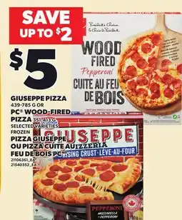 Independent City Market GIUSEPPE PIZZA 439-785 G OR PC WOOD-FIRED PIZZA 351-413 G offer