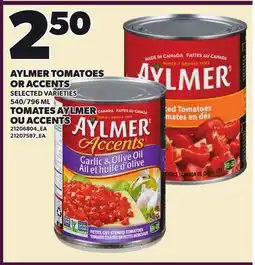 Independent City Market AYLMER TOMATOES OR ACCENTS, 540/796 ML offer