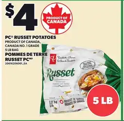 Independent City Market PC RUSSET POTATOES, 5 LB BAG offer