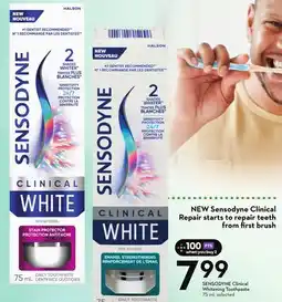 Sobeys SENSODYNE Clinical Whitening Toothpaste offer