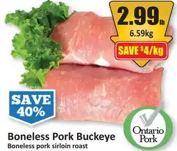 Starsky Boneless Buckeye Boneless pork sirloin roast offer