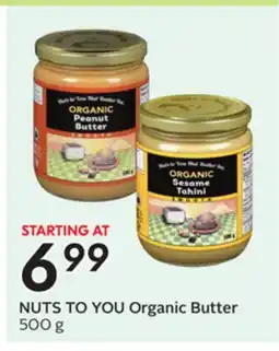 Sobeys NUTS TO YOU Organic Butter offer
