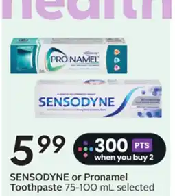 Sobeys SENSODYNE or Pronamel Toothpaste offer
