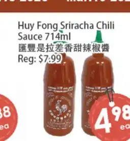 Fresh Palace Supermarket Huy Fong Sriracha Chili Sauce offer