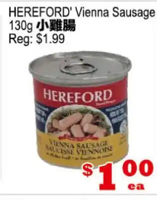 Yuan Ming Supermarket HEREFORD' Vienna Sausage offer