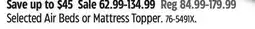 Canadian Tire Selected Air Beds or Mattress Topper offer