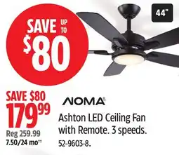 Canadian Tire Ashton LED Ceiling Fan with Remote offer