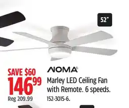 Canadian Tire Noma Marley LED Ceiling Fan with Remote offer