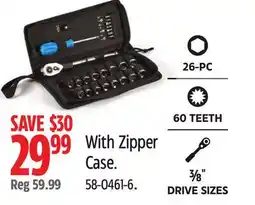 Canadian Tire Mastercraft General Use Socket Sets With Zipper Case offer