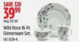 Canadian Tire Wild Rose 16-Pc Dinnerware Set offer