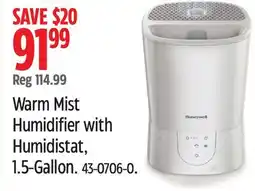 Canadian Tire Honeywell Humidifier with Humidistat, 1.5-Gallon offer