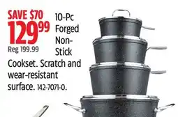 Canadian Tire The Rock 10-Pc Forged Non- Stick Cookset. Scratch and wear-resistant surface offer